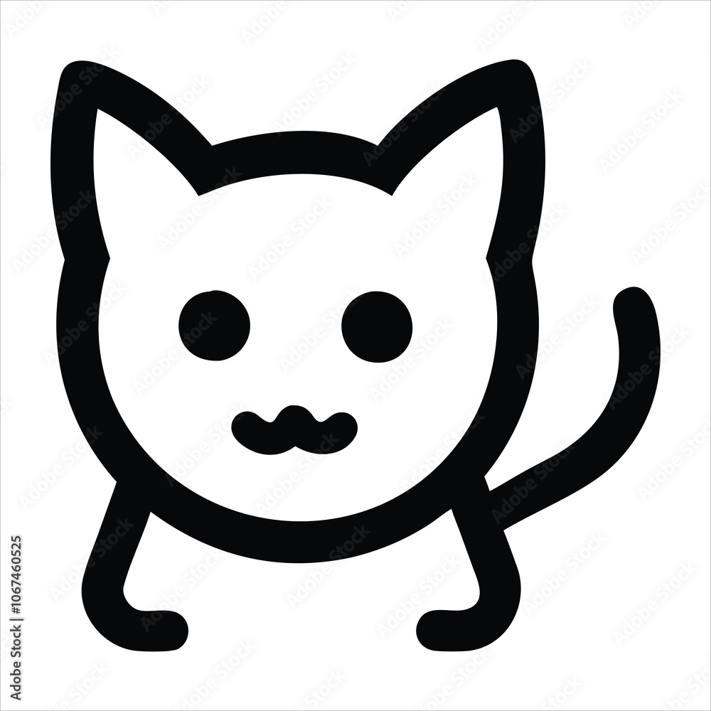 Simple cat vector art illustration icon logo Simple cat vector art illustration icon logo