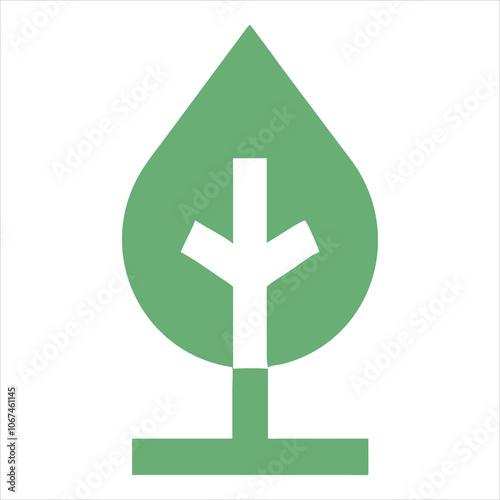 Tree vector art illustration icon logo