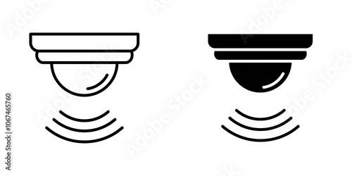 Motion sensor icon. filled and line stroke icons