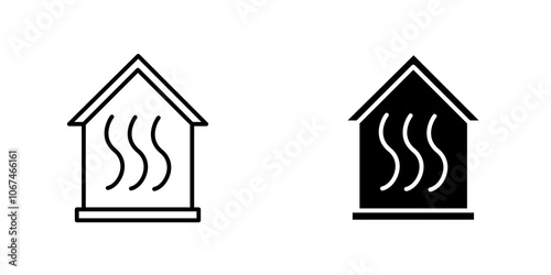 Insulation icon. filled and line stroke icons