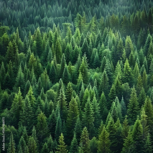 Healthy green trees in a forest of old spruce, fir and pine --"Healthy green trees in a forest of old spruce, fir, and pine, showcasing the natural beauty and serenity of the wilderness."