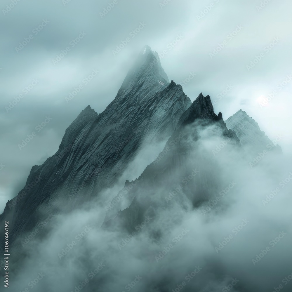 High mountain in mist and cloud - High mountain in mist and cloud -