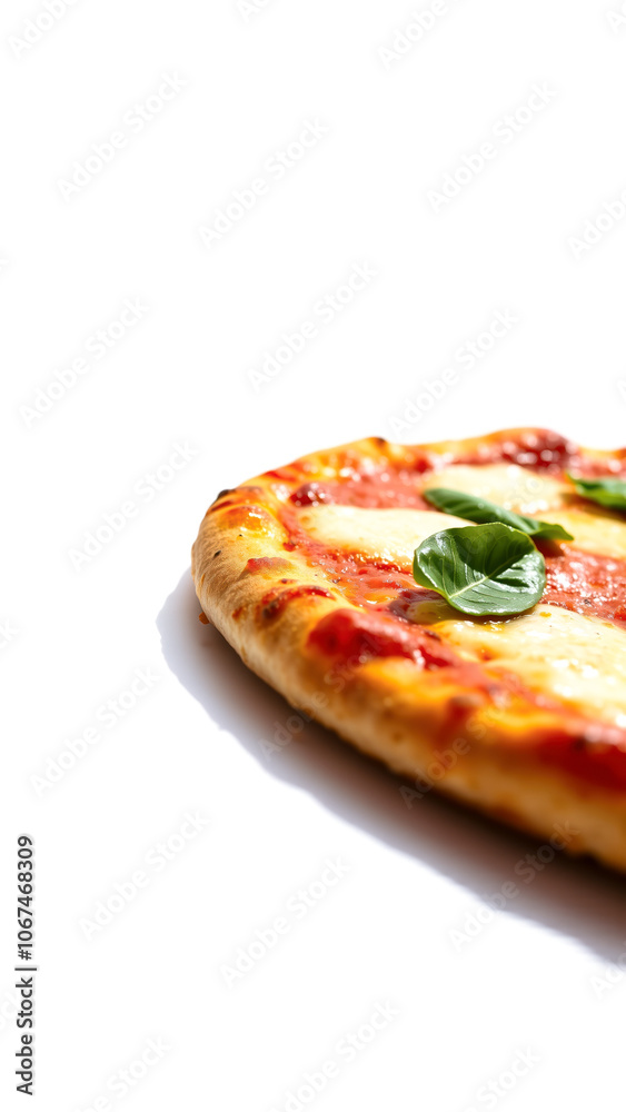 single slice pizza with melted cheese basil single slice pizza with melted cheese basil