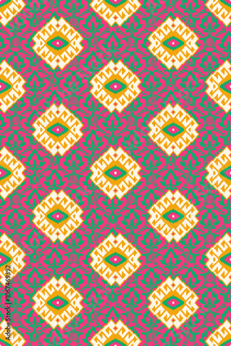 Obraz na płótnie seamless beautiful wallpaper cards all over design floral leaf vintage ornament Victorian ethnic geometric print paisley w salonie
