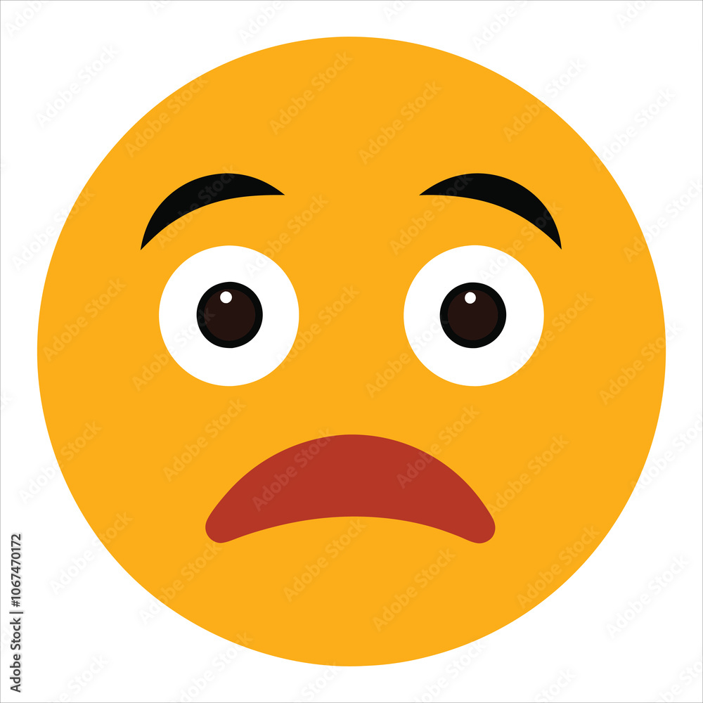 Pleading face emoji with white background Pleading face emoji with white background