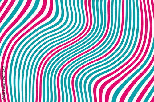 Pink-green wavy patter. Lolly pop style. Vector illustration