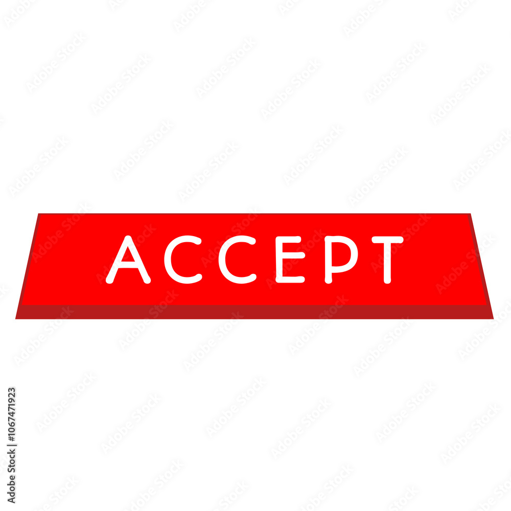Accept sign isolated on white Accept sign isolated on white