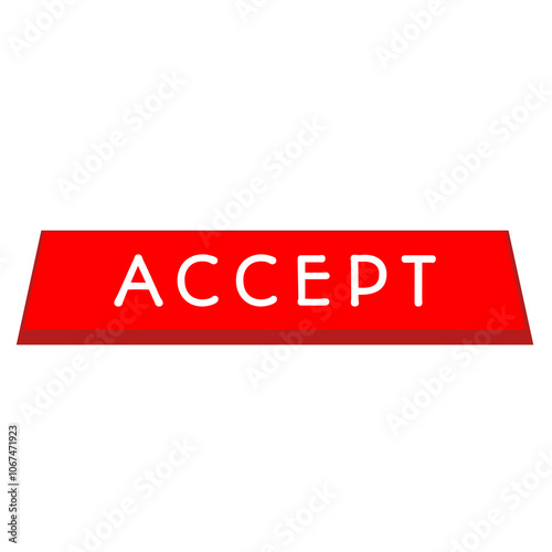 Accept sign isolated on white