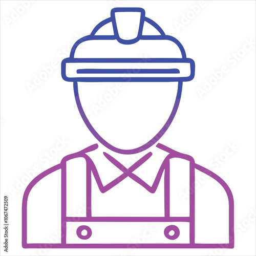 Mechanic welder vector art illustration icon logo