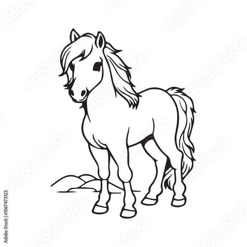 Horse Animal Drawing vector