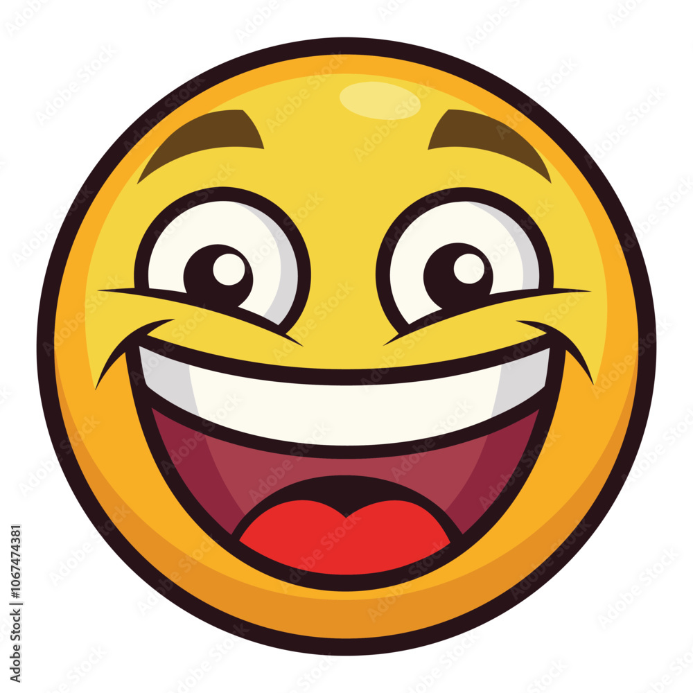 Grinning face emoji vector art illustration icon logo Grinning face emoji vector art illustration icon logo