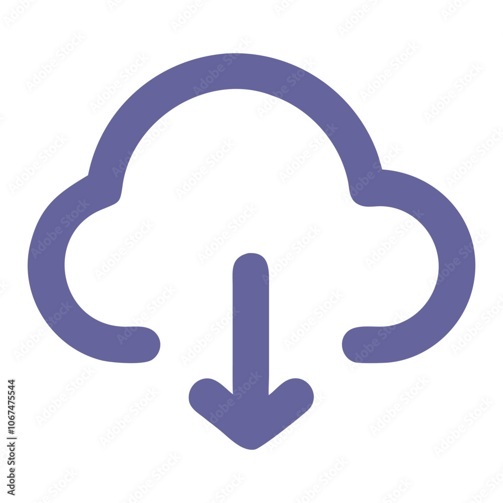 Cloud files vector art illustration icon logo Cloud files vector art illustration icon logo
