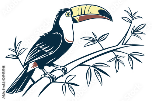 cucoco Bird clean silhouette color Vector illustration C.eps