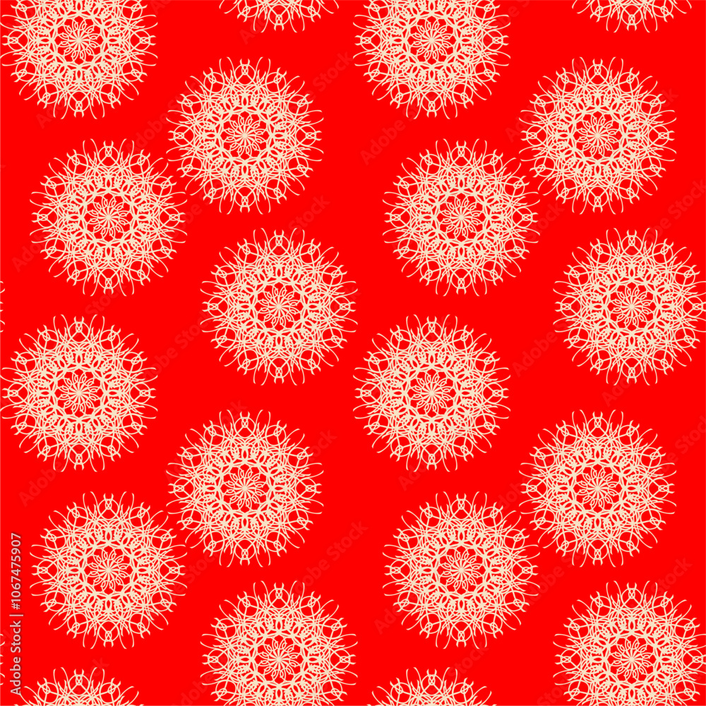 Seamless pattern print wallpaper with snowflakes winter season Christmas and New Year background Seamless pattern print wallpaper with snowflakes winter season Christmas and New Year background