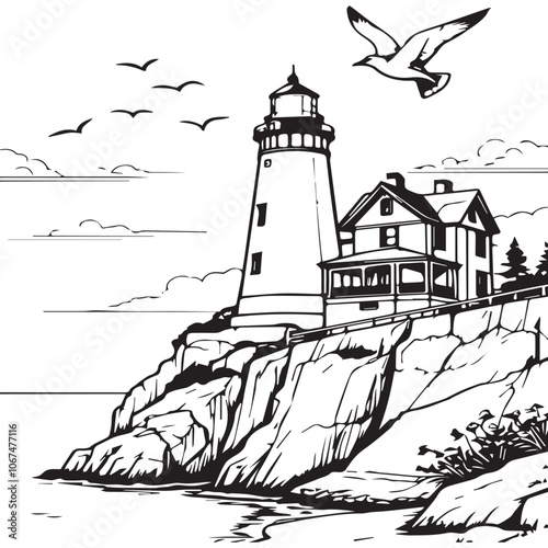 Nature drawing vector