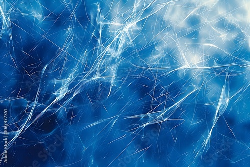 Abstract Blue Texture with Light Streaks and Patterns