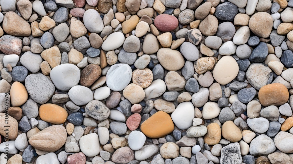 Textured gravel surface with irregularly shaped pebbles and a natural, rough appearance Textured gravel surface with irregularly shaped pebbles and a natural, rough appearance