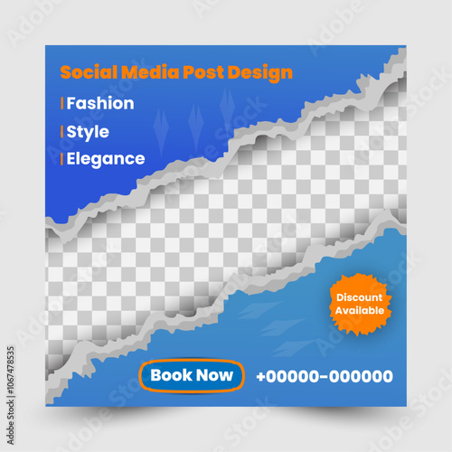 Modern creative social media business poster design template
