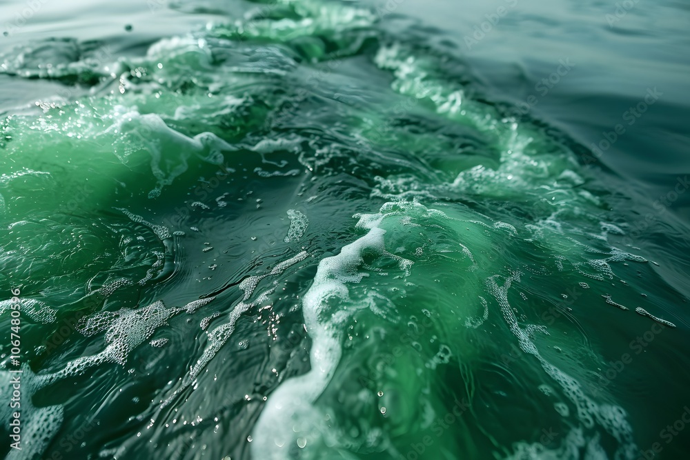 Obraz premium Captivating Green Waves