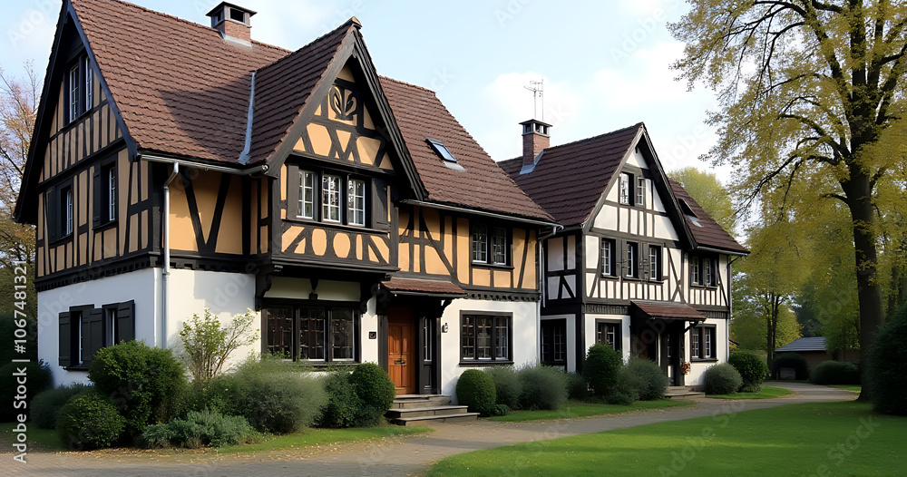 There are houses everywhere in Germany but many of them have been preserved with a traditional architecture style over time naturally There are houses everywhere in Germany but many of them have been preserved with a traditional architecture style over time naturally