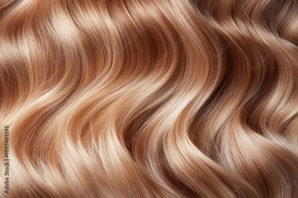 Close up of long wavy shiny blonde hair as a backdrop showcasing hair styling and coloring techniques Close up of long wavy shiny blonde hair as a backdrop showcasing hair styling and coloring techniques