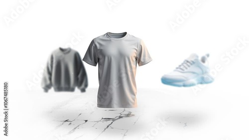 T-shirt, shoes, sweater and jeans for shopping and sales
