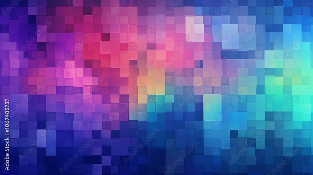 Digital background with a pixel texture featuring a mix of hues and tones, forming an intricate and dynamic pattern.