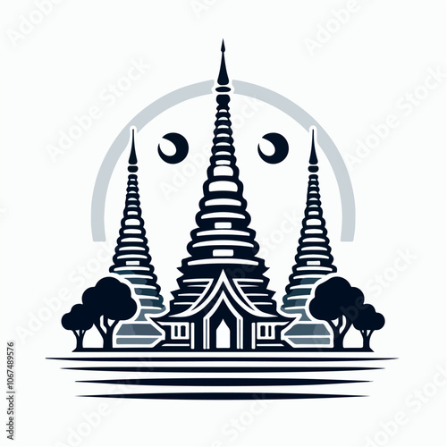 wat arun logo illustration