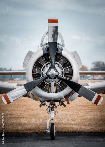 Obraz na płótnie propeller of an historical fighter plane w salonie