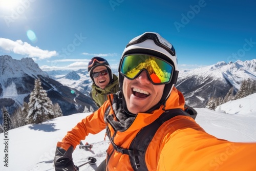 Wallpaper Mural Snowboarder mountain outdoors portrait. Torontodigital.ca