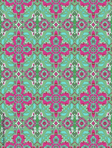 Obraz na płótnie seamless beautiful wallpaper cards all over design floral leaf vintage ornament Victorian ethnic geometric print paisley w salonie