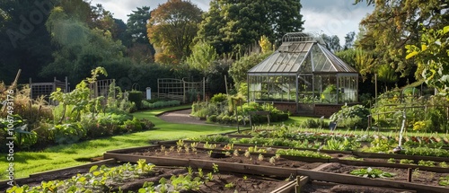 The Enchanting Beauty of Trentham Gardens: A Summer Day in the Kitchen Garden photo