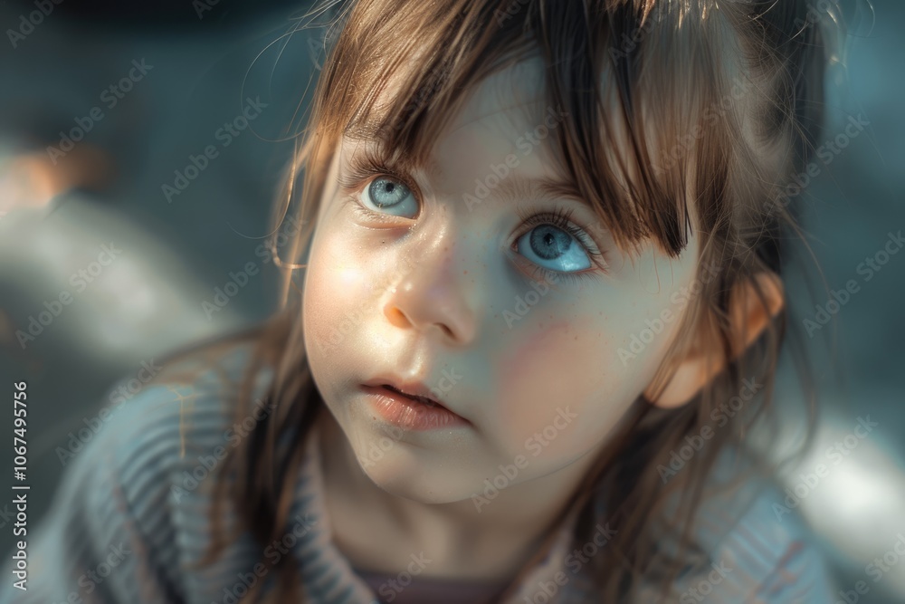 Little girl with a cute expression. Little girl with a cute expression.