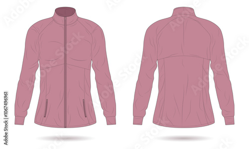 Pink women sports jacket mockup