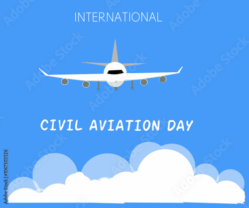 Illustration design of INTERNATIONAL CIVIL AVIATION DAY