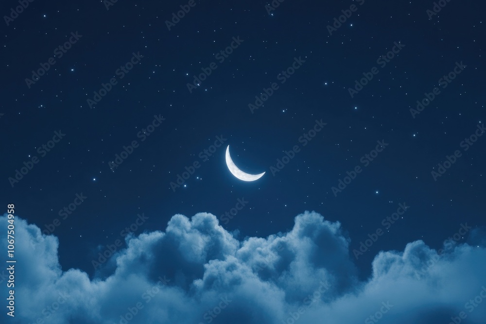 Fototapeta premium Night moon sky moonlight.