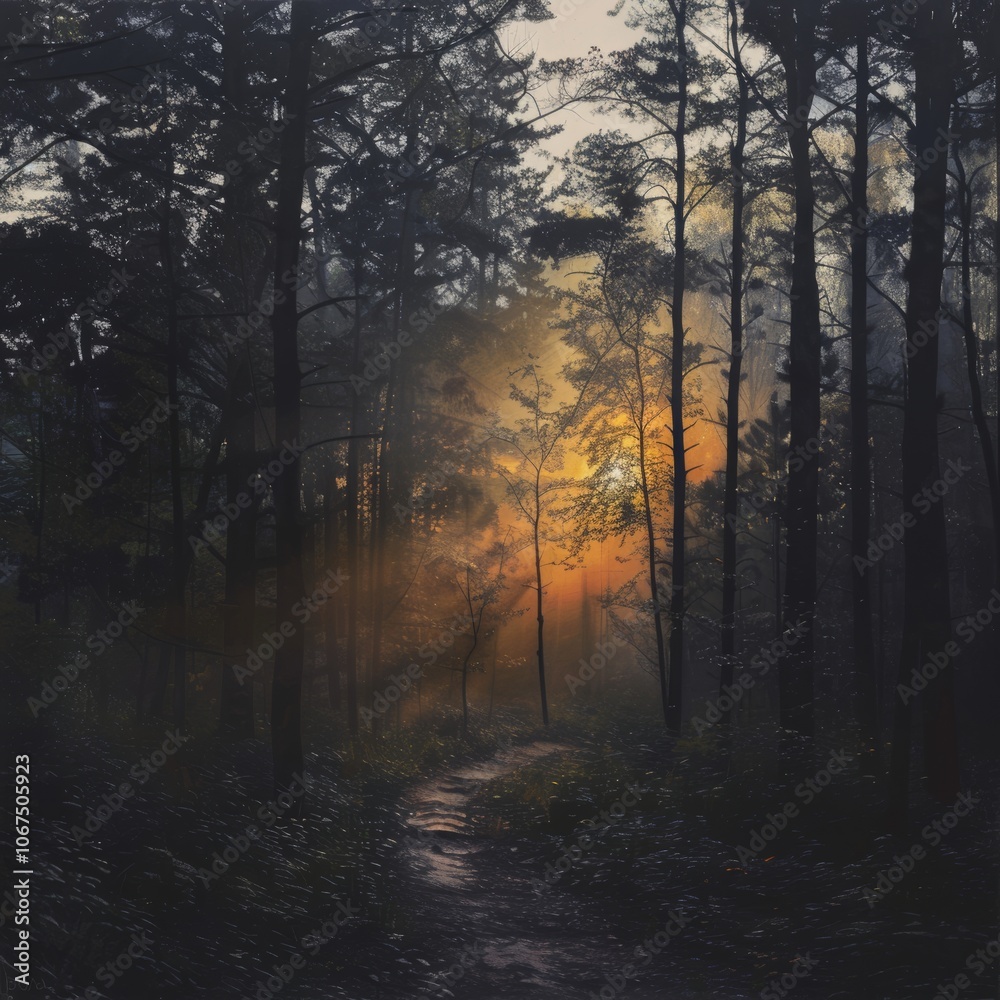 sunrise in the forest sunrise in the forest