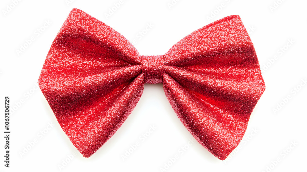 Red bow isolated on a white background Red bow isolated on a white background