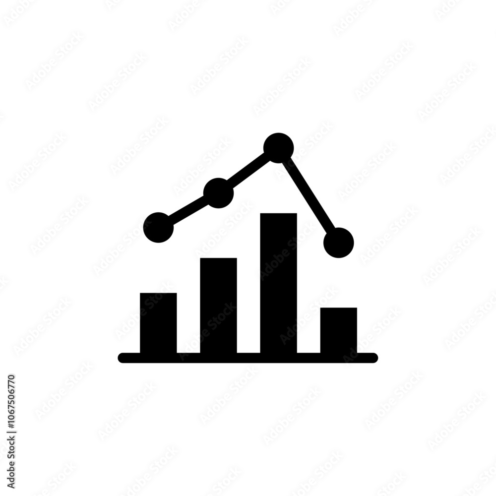 Analytic icon Black and white outline vector Analytic icon Black and white outline vector
