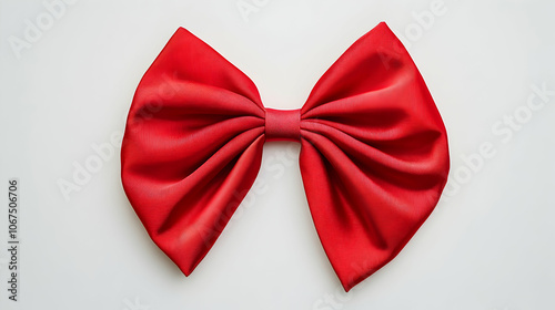 Red bow isolated on a white background 