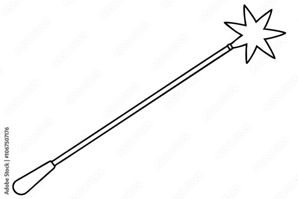 Magic stand line art vector illustration Magic stand line art vector illustration