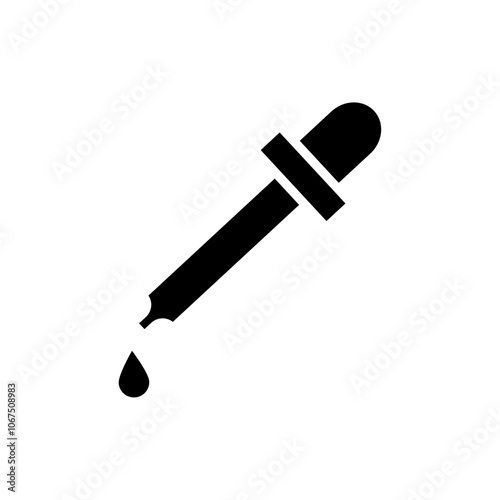 Dropper icon Black and white outline vector