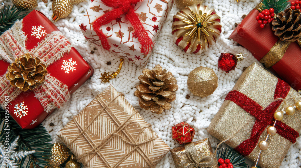 Fototapeta premium christmas gift background, xmas background