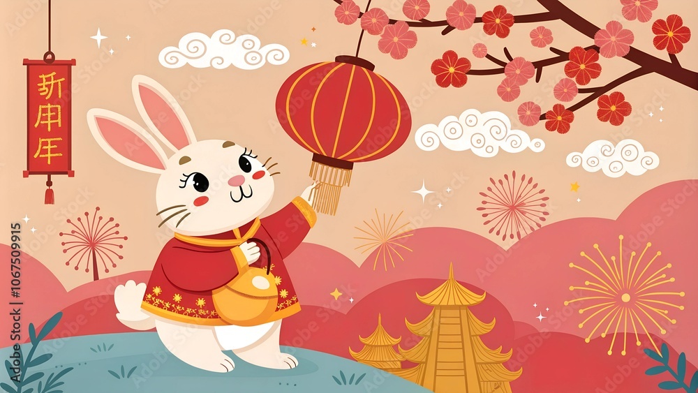 chinese new year illustration rabbit chinese new year illustration rabbit