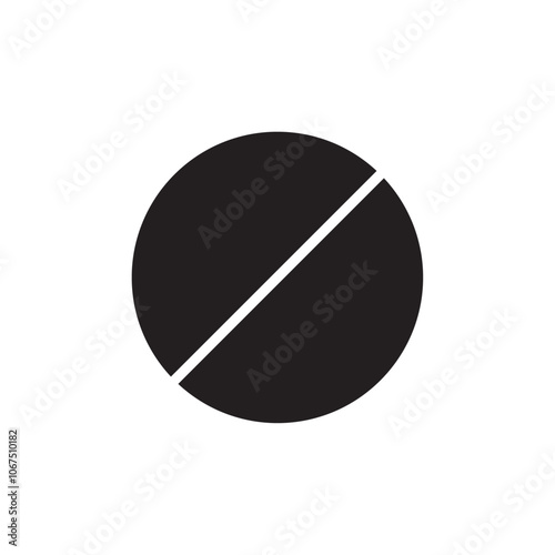 Forbidden icon Black and white outline vector