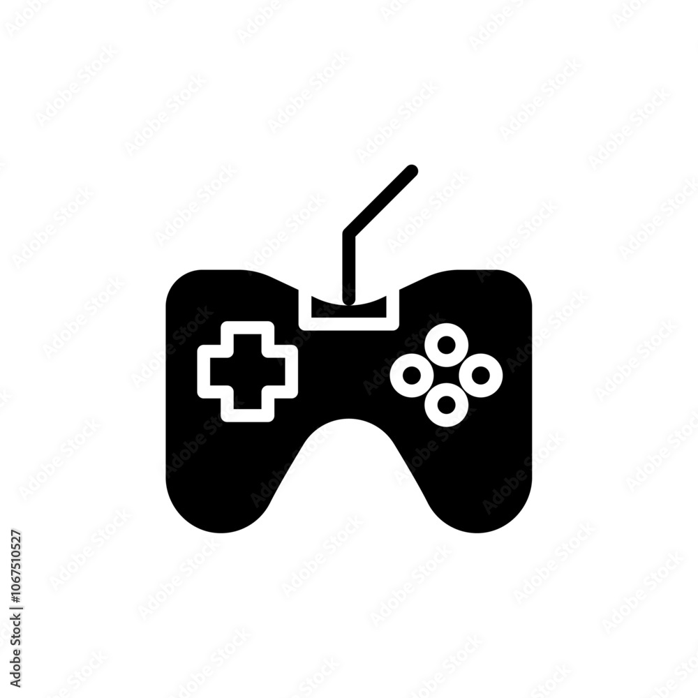 Gamepad icon Black and white outline vector Gamepad icon Black and white outline vector