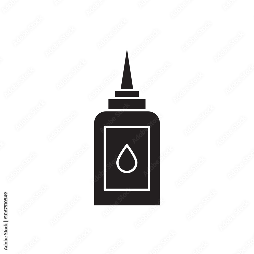Glue icon Black and white outline vector Glue icon Black and white outline vector