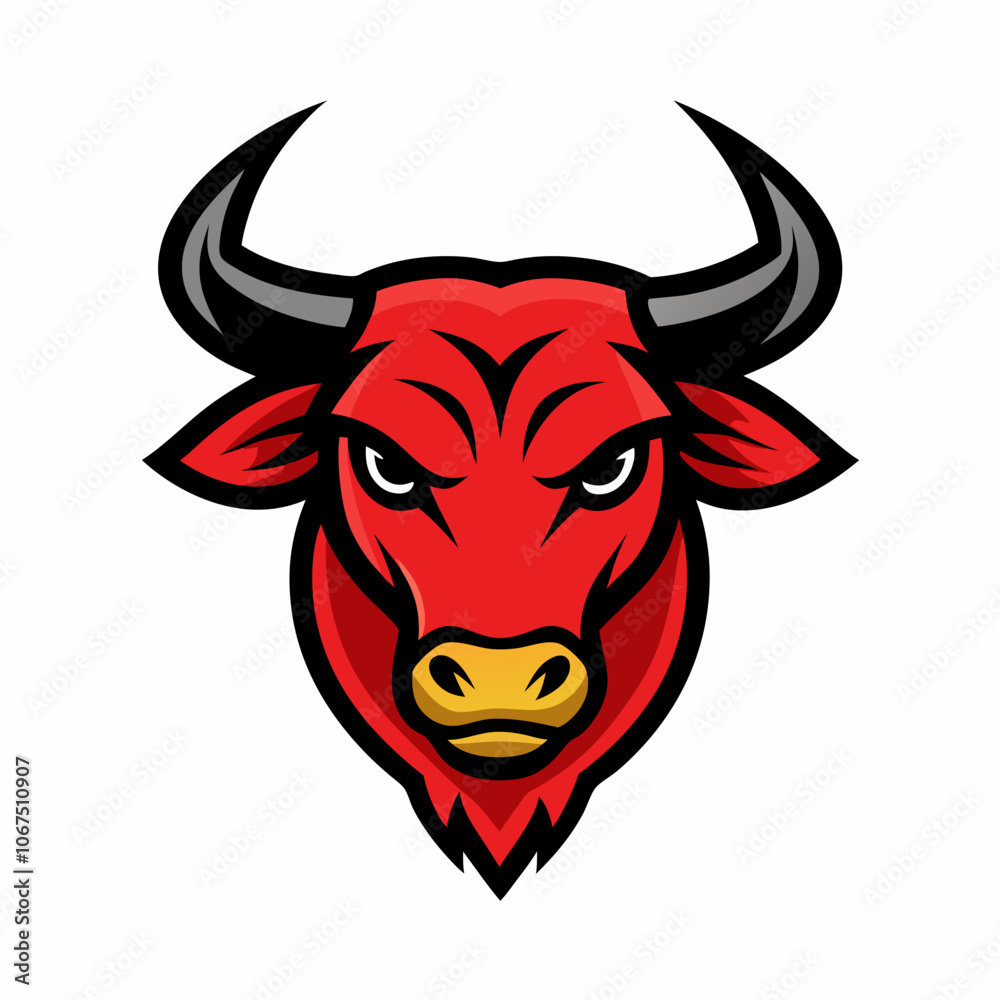 ox head mascot logo vector illustration ox head mascot logo vector illustration