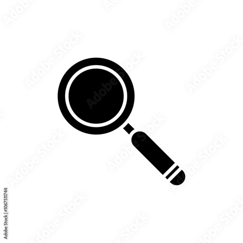 Loupe icon Black and white outline vector