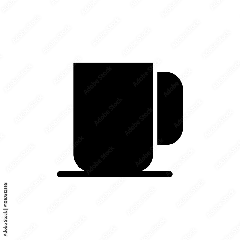 Mug icon Black and white outline vector Mug icon Black and white outline vector